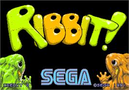 Title screen of Ribbit! on the Arcade.