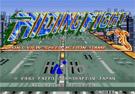 Title screen of Riding Fight on the Arcade.