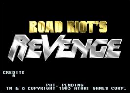 Title screen of Road Riot's Revenge on the Arcade.