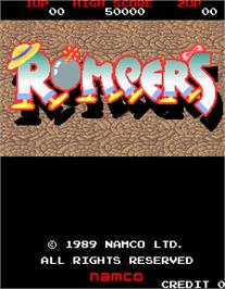 Title screen of Rompers on the Arcade.