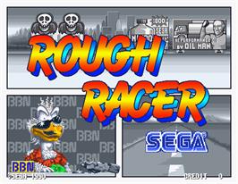 Title screen of Rough Racer on the Arcade.