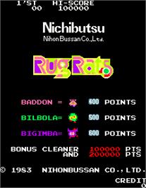 Title screen of Rug Rats on the Arcade.