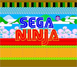 Title screen of Sega Ninja on the Arcade.