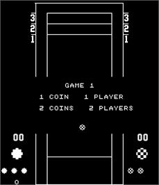 Title screen of Shuffleboard on the Arcade.