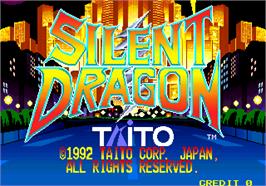 Title screen of Silent Dragon on the Arcade.