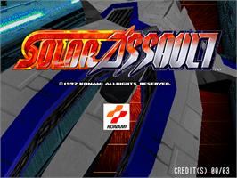 Title screen of Solar Assault on the Arcade.