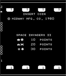 Title screen of Space Invaders II on the Arcade.