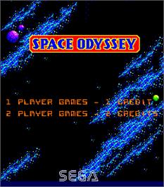 Title screen of Space Odyssey on the Arcade.