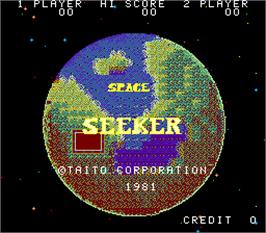 Title screen of Space Seeker on the Arcade.