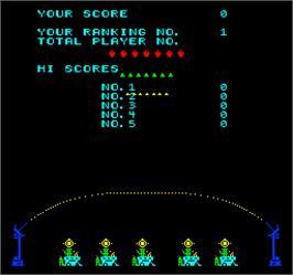 Title screen of Space Tactics on the Arcade.