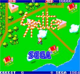 Title screen of Spatter on the Arcade.