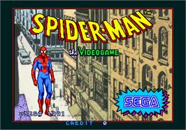 Title screen of Spider-Man: The Videogame on the Arcade.