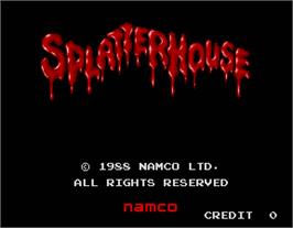 Title screen of Splatter House on the Arcade.