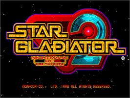 Title screen of Star Gladiator 2 on the Arcade.