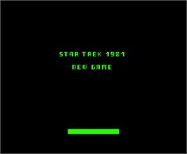 Title screen of Star Trek on the Arcade.