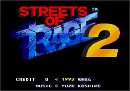 Title screen of Streets of Rage II on the Arcade.