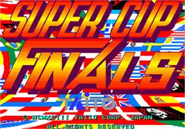 Title screen of Super Cup Finals on the Arcade.