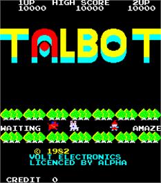 Title screen of Talbot on the Arcade.