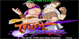 Title screen of Tenth Degree on the Arcade.