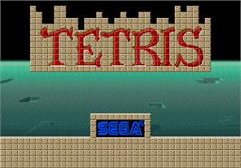 Title screen of Tetris on the Arcade.