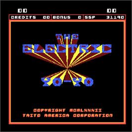 Title screen of The Electric Yo-Yo on the Arcade.