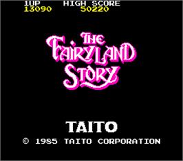 Title screen of The FairyLand Story on the Arcade.