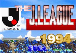 Title screen of The J.League 1994 on the Arcade.