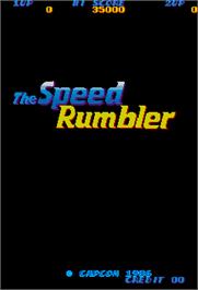 Title screen of The Speed Rumbler on the Arcade.