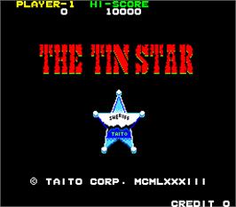 Title screen of The Tin Star on the Arcade.