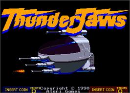 Title screen of ThunderJaws on the Arcade.