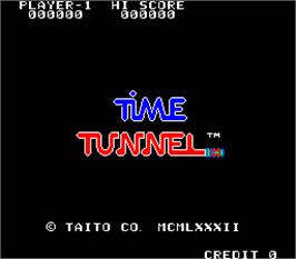 Title screen of Time Tunnel on the Arcade.