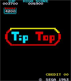 Title screen of Tip Top on the Arcade.