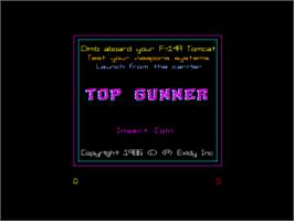 Title screen of Top Gunner on the Arcade.