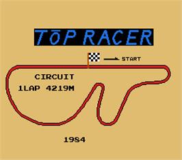 Title screen of Top Racer on the Arcade.