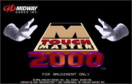 Title screen of Touchmaster 2000 on the Arcade.