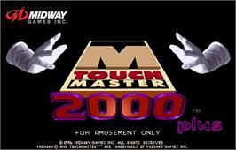 Title screen of Touchmaster 2000 Plus on the Arcade.