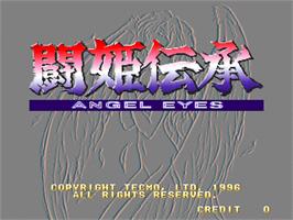 Title screen of Touki Denshou -Angel Eyes- on the Arcade.