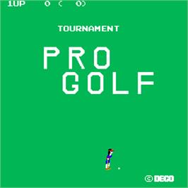 Title screen of Tournament Pro Golf on the Arcade.