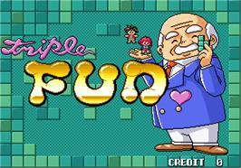 Title screen of Triple Fun on the Arcade.