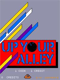 Title screen of Up Your Alley on the Arcade.