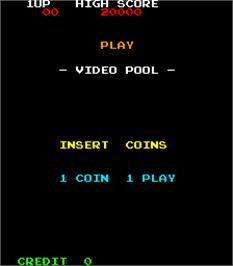 Title screen of Video Pool on the Arcade.