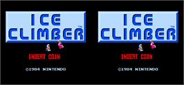 Title screen of Vs. Ice Climber Dual on the Arcade.