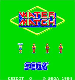 Title screen of Water Match on the Arcade.