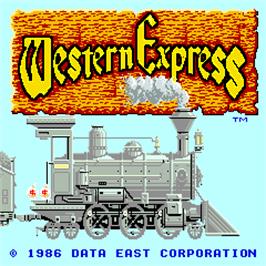 Title screen of Western Express on the Arcade.