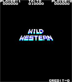 Title screen of Wild Western on the Arcade.