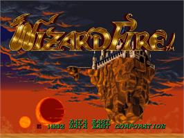 Title screen of Wizard Fire on the Arcade.
