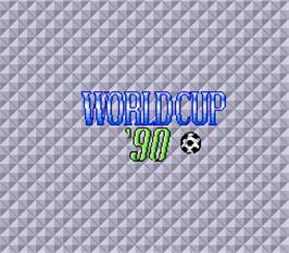 Title screen of Worldcup '90 on the Arcade.