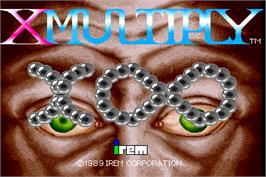 Title screen of X Multiply on the Arcade.