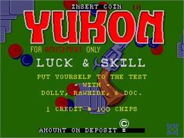 Title screen of Yukon on the Arcade.