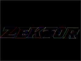 Title screen of Zektor on the Arcade.